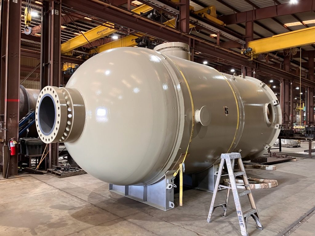 Scrubber vessel in the shop