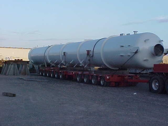 Packed column prepared for shipment